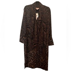 Chicos Black Label Animal Print Dress Sz XL NWT